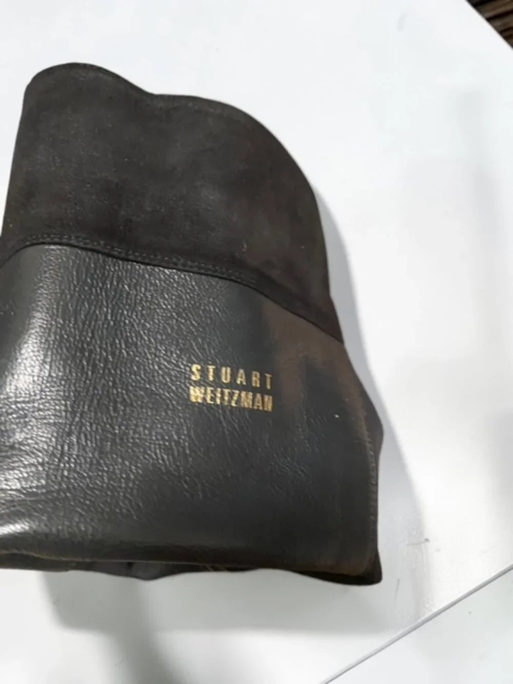Stuart Weitzman Siella Black Suede Over the Knee OTK Boots Size 8 WITH BOX